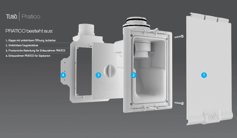 PRATICO Zentralstaubsauger-System